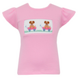 T-shirt en tricot rose pour chiot
