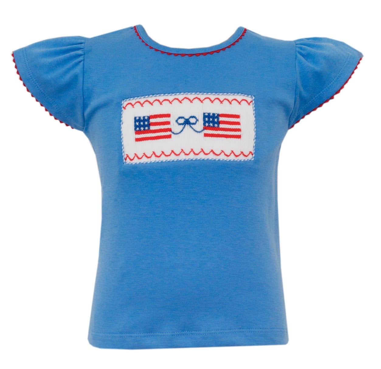 Short à drapeaux smocké pour fille