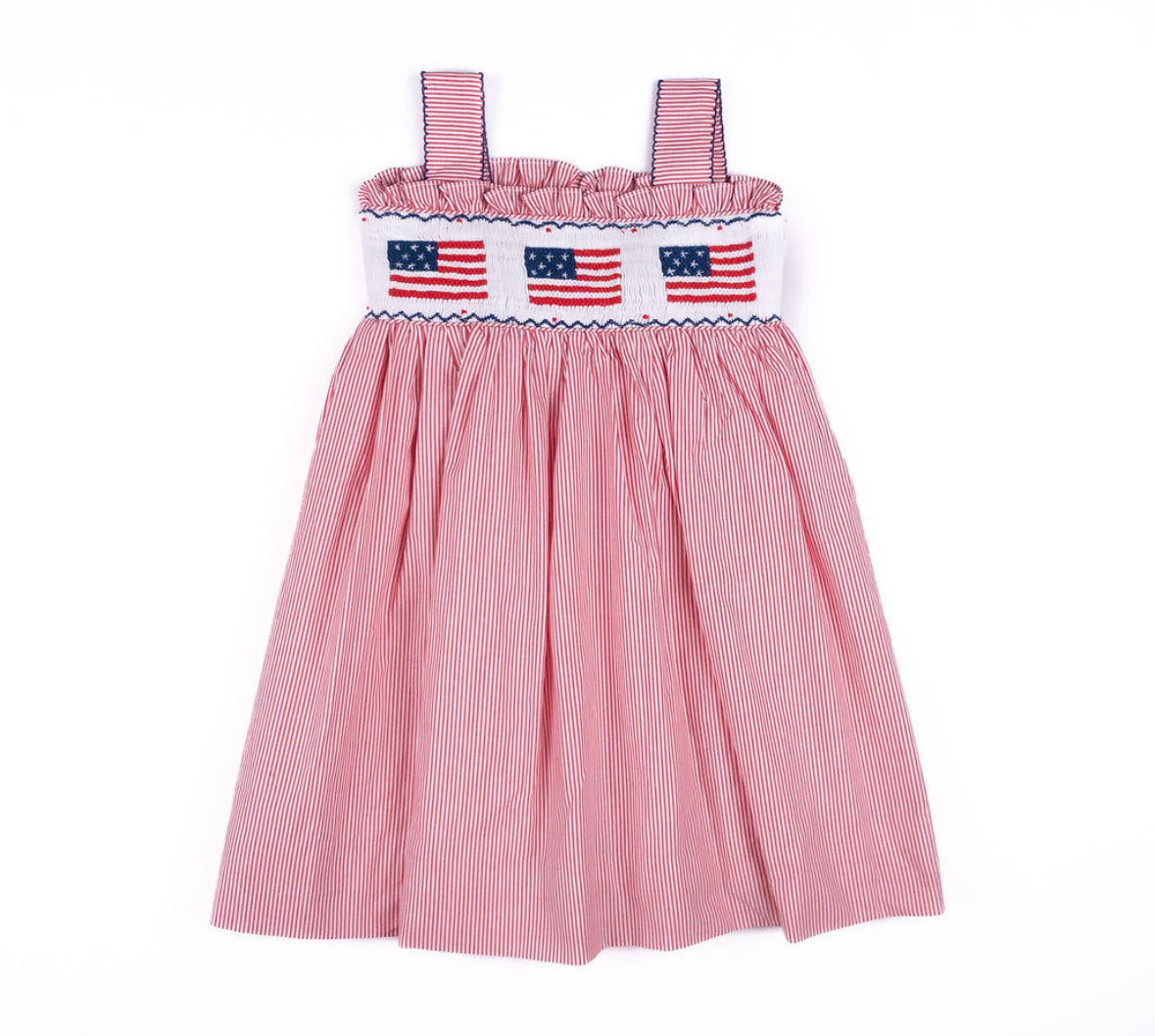Robe à smocks rayée drapeau pour filles