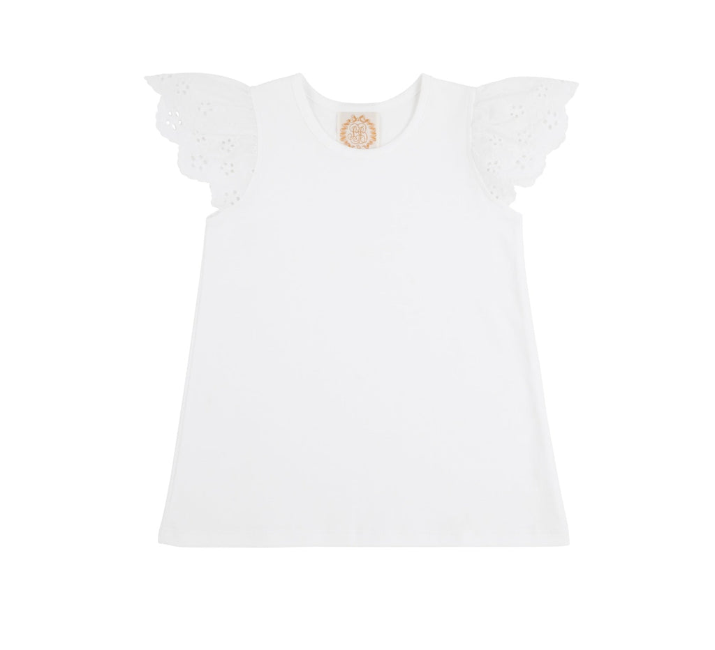 Haut en maille blanche Ellen à œillets