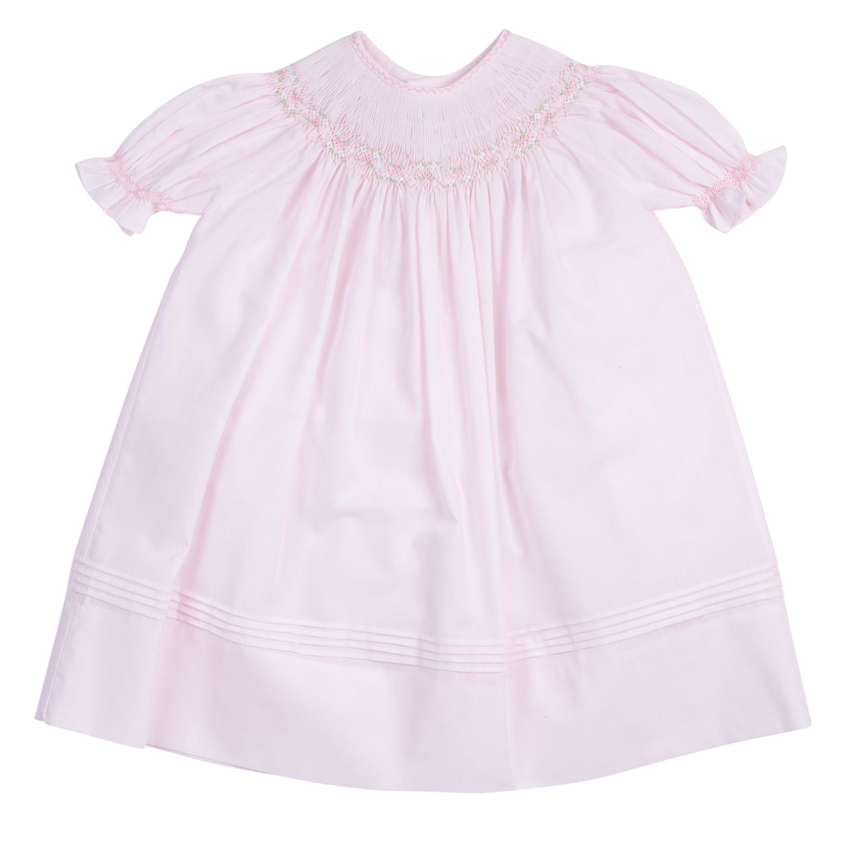 Robe smockée à manches volantées pour petites filles