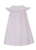 Robe d'évêque rose à nœud pour fille