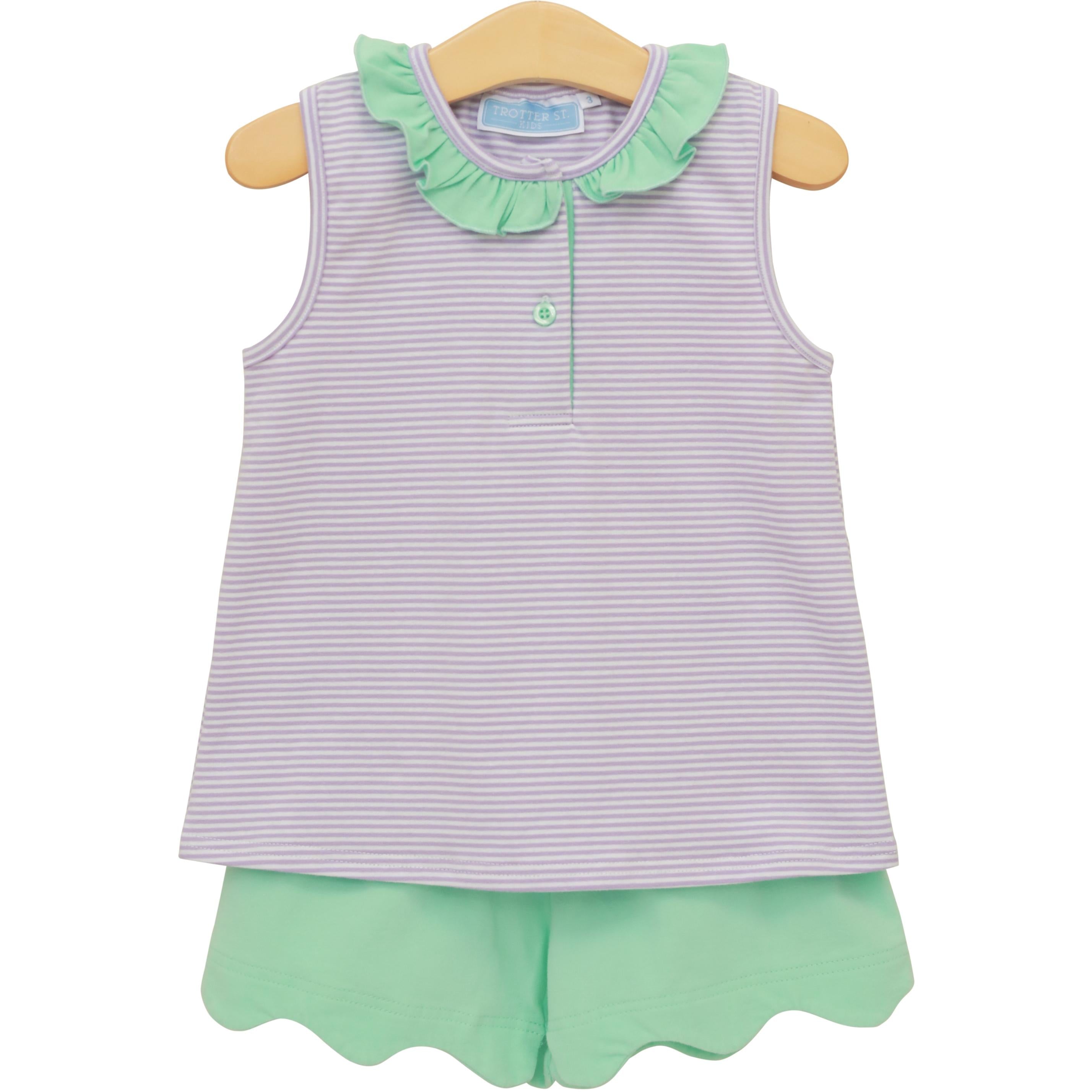 Nora Short en rayures lavande