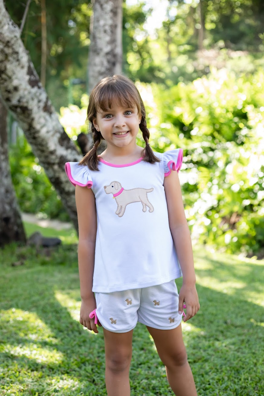 Blouse labrador ange bleu clair