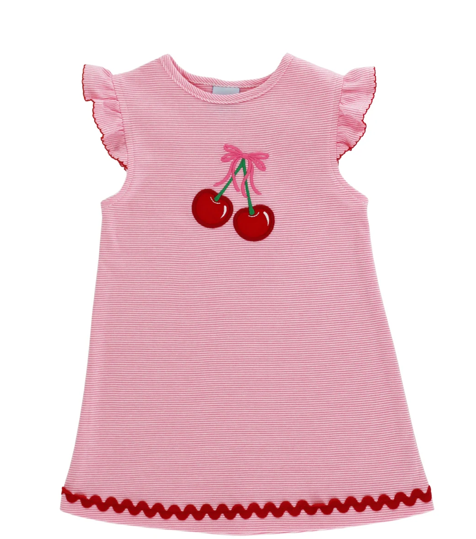 Robe en maille cerise jubilée pour filles