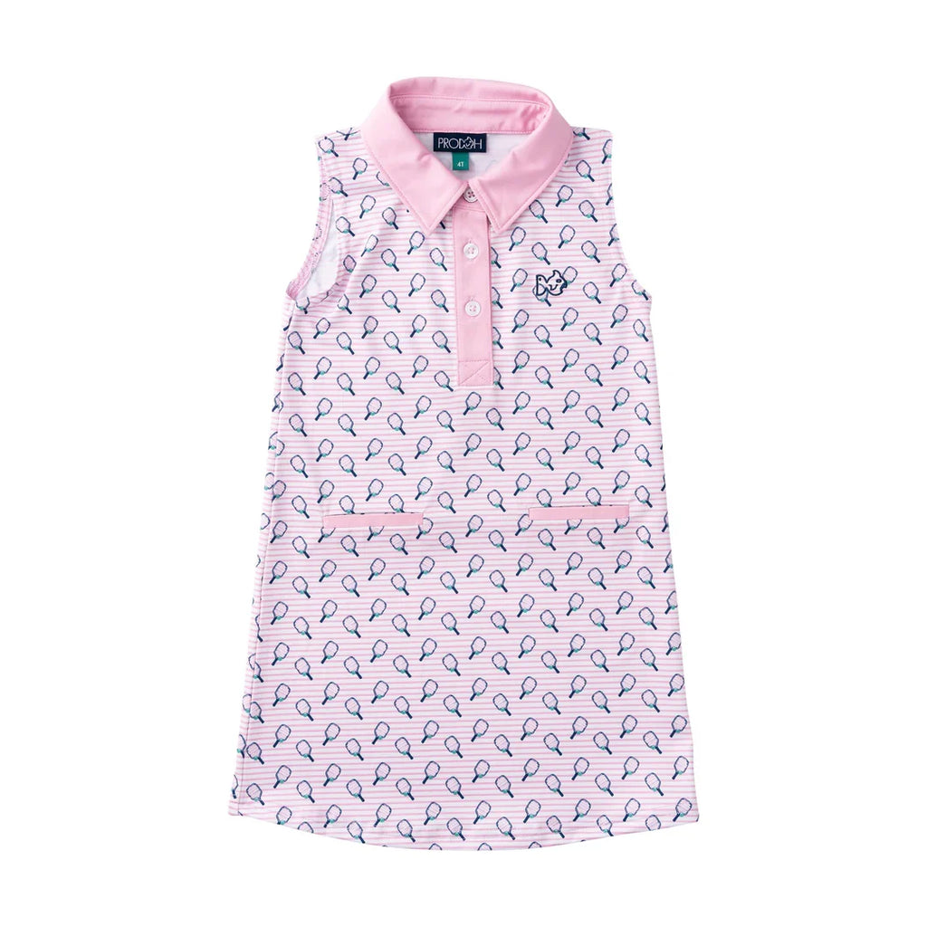 Robe de performance sans manches pour filles rose givré (pickleball)