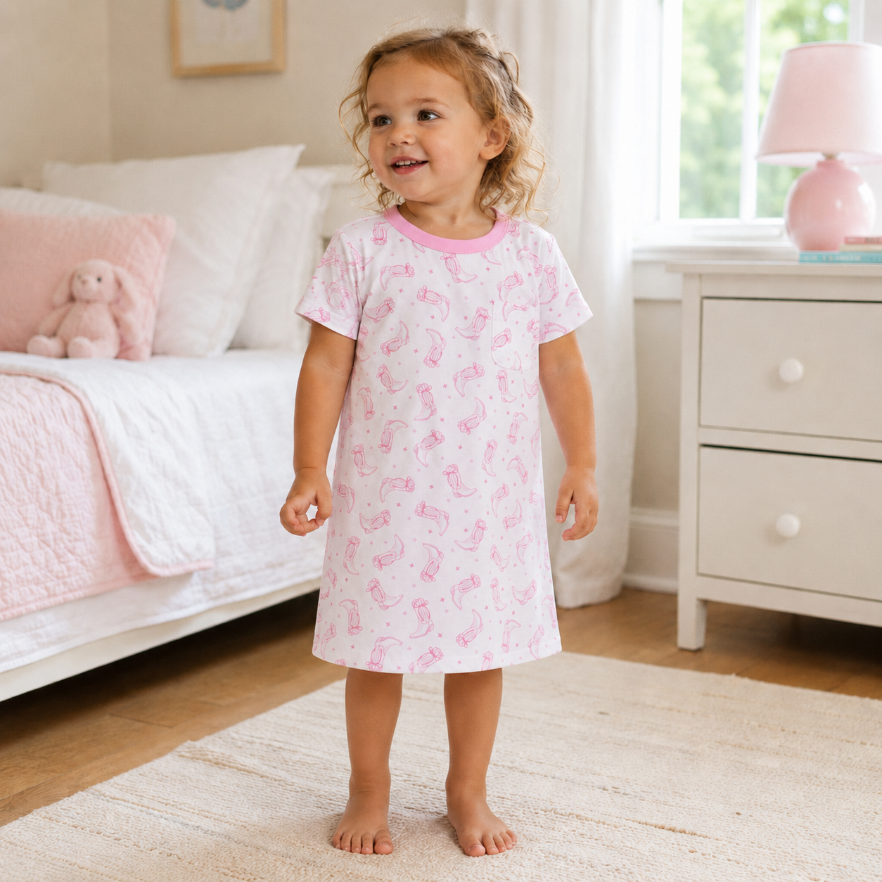 Chemise de nuit de cow-girl mignonne pour fille