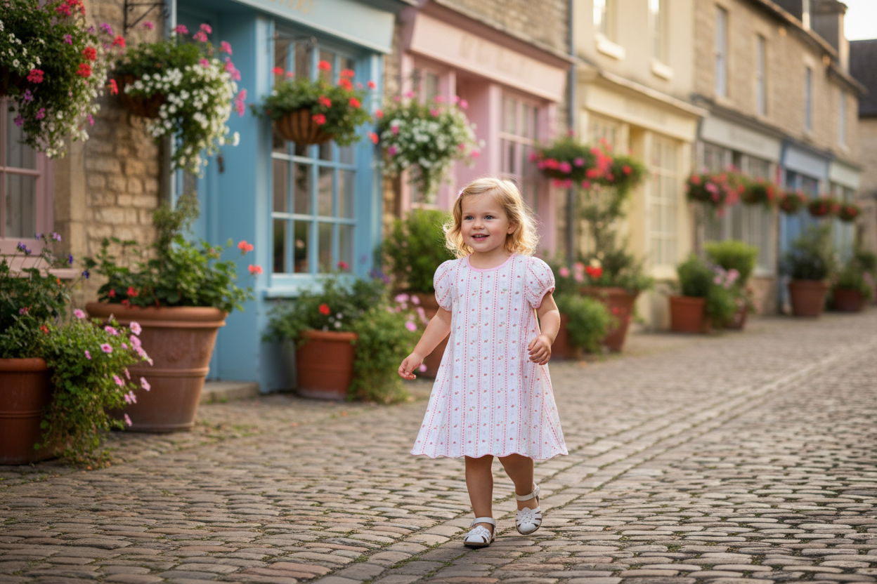 Berry Sweet Scalloped Dress 街道场景