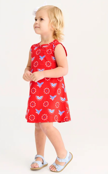 Robe Polly sans manches, coupe classique, motif Star Spangled Swag
